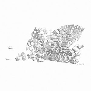 Stone wall collapse Realistic animation