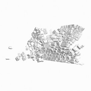 Stone wall collapse Realistic animation