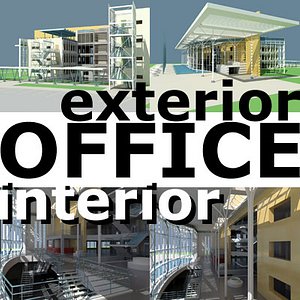 3d office building