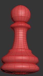3D chess pawn model