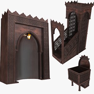 3D mosque altar model
