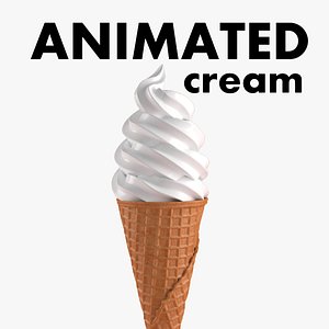 cream cone 3D