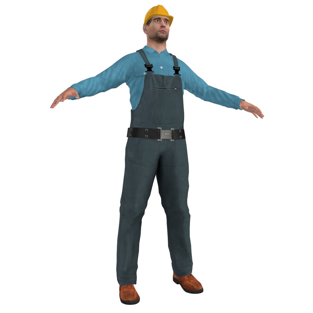 Worker Man 3d Model