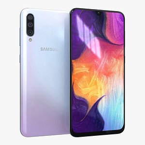 samsung galaxy a50 white 3D