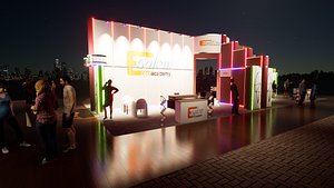 exhibition booth 10x20 3D model