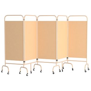 3D Mobile Folding Hospital Privacy Screen 01