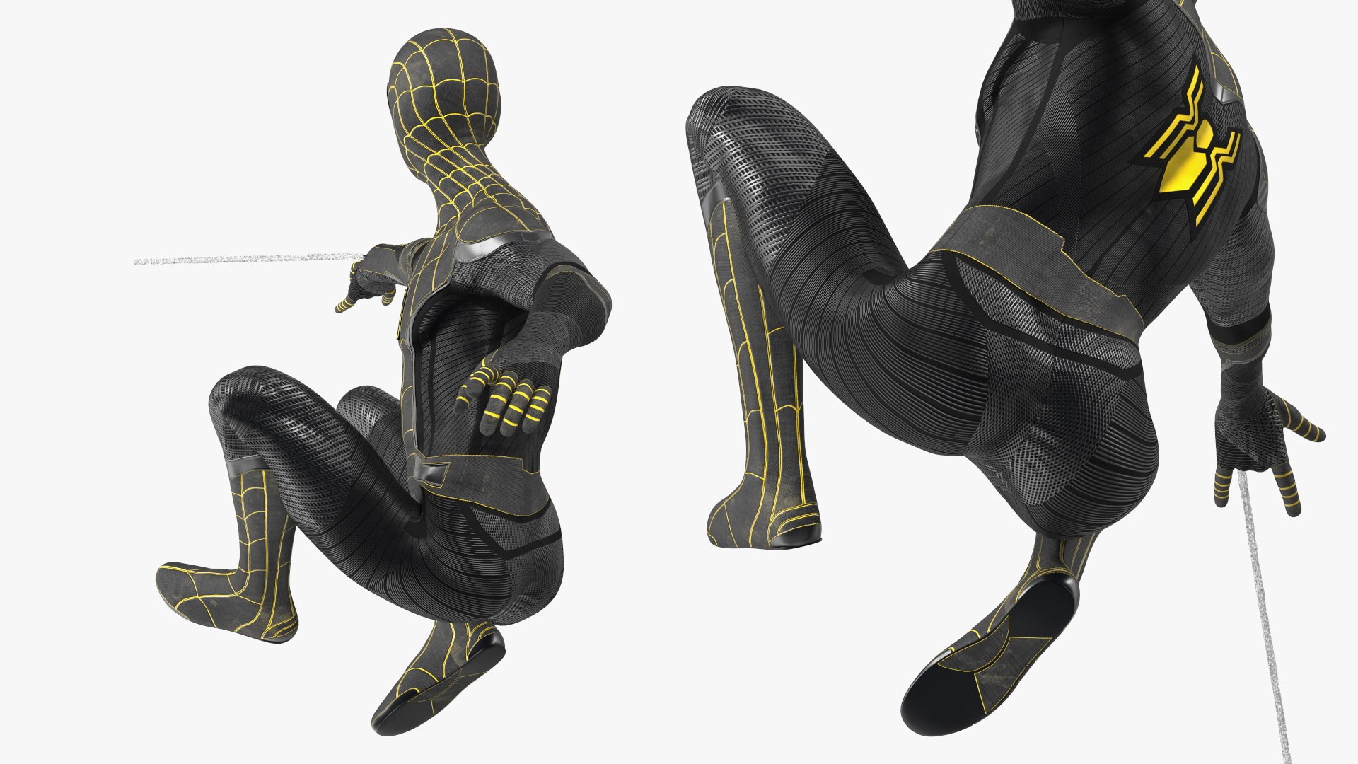 Spiderman Black Suit Shoots Web 3D Model - TurboSquid 2092938