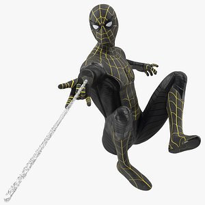 Spiderman Black Suit Shoots Web