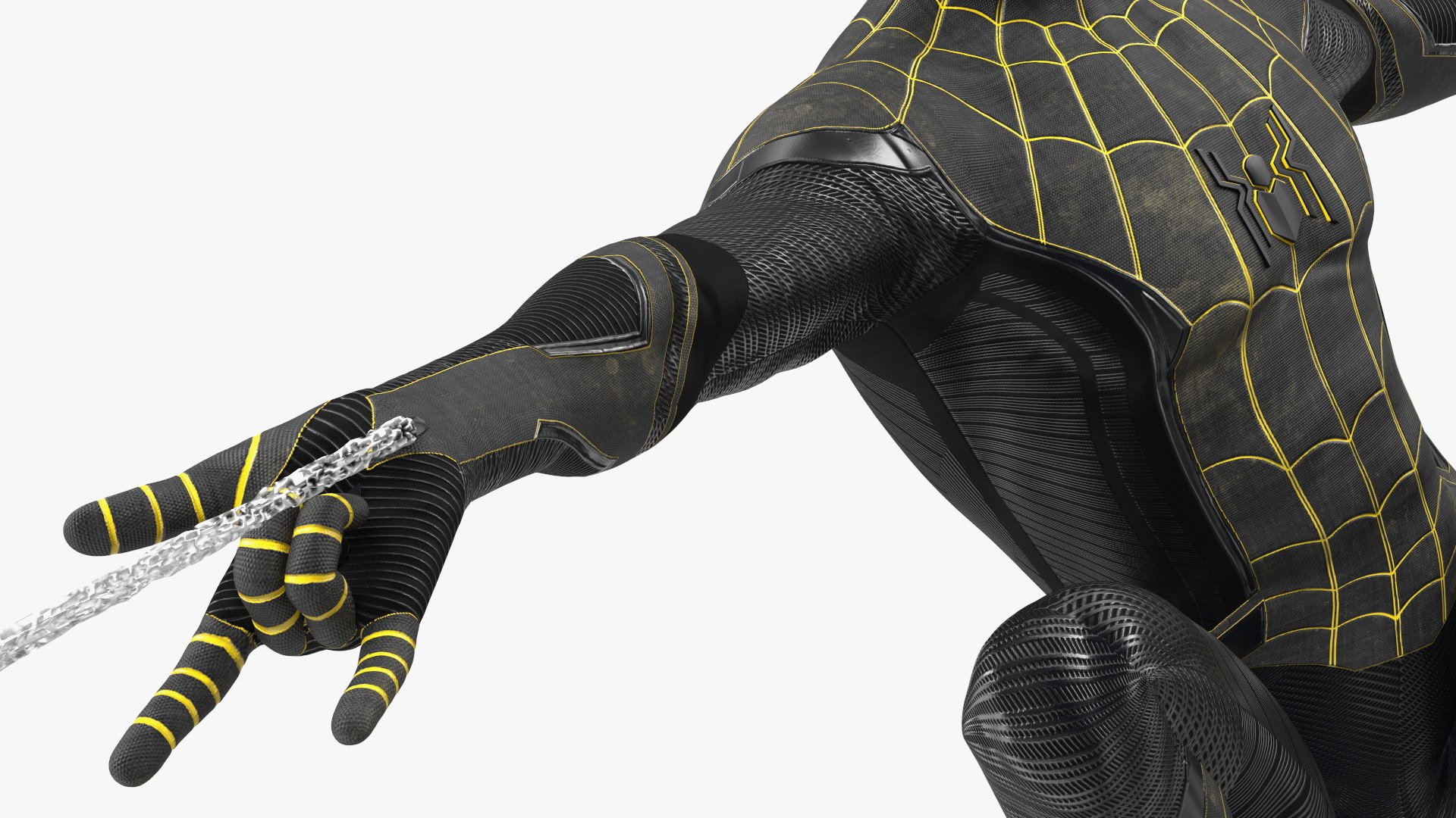 Spiderman Black Suit Shoots Web 3D Model - TurboSquid 2092938