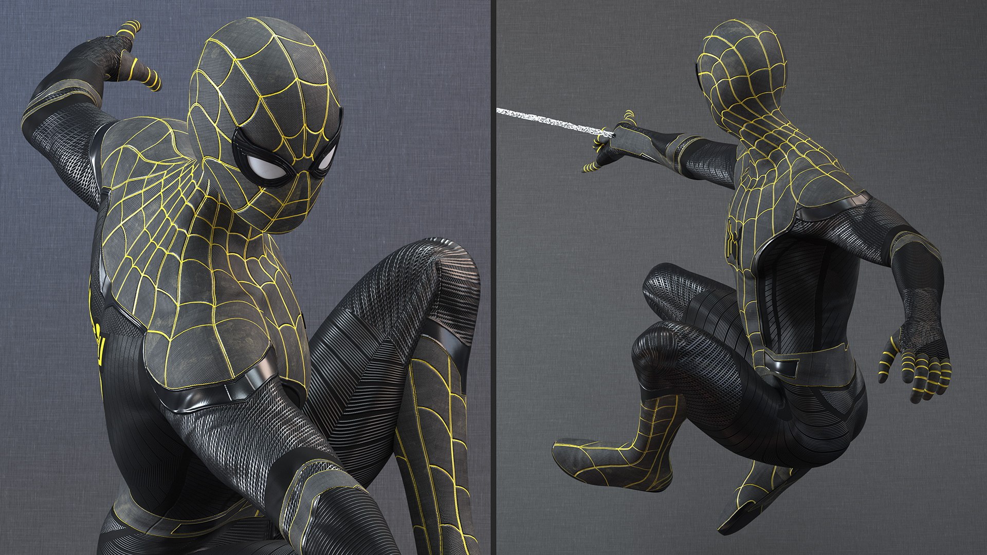 Spiderman Black Suit Shoots Web 3D Model - TurboSquid 2092938