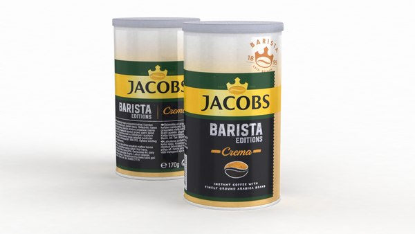 Coffee Can Jacobs Crema Barista - 2023 TurboSquid 2120681 Editions 3D 170g