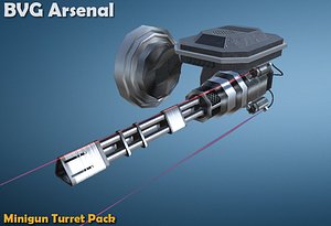3d ma wall minigun turret