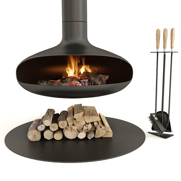 3d model classic fireplace