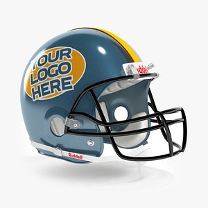 american football helmet riddell 3d model