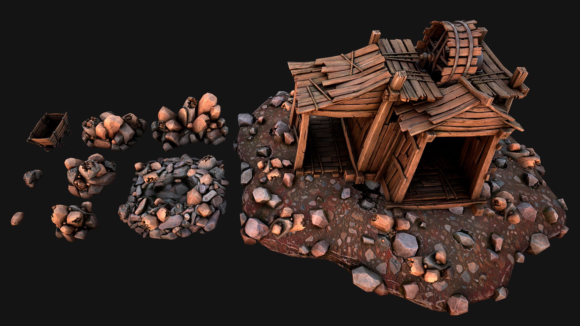 Medieval Copper Ore Mine 3D https://p.turbosquid.com/ts-thumb/bX/OsAjcd/Qq/aaminewithcopperoreimg2/png/1739973123/1920x1080/fit_q87/3be8f1bce6eadece0e0eaba46dd71ba41b1cb92c/aaminewithcopperoreimg2.jpg