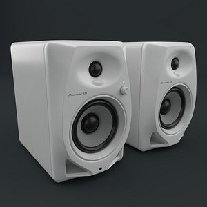 3D Pioneer Monitor Speakers DM-40D White