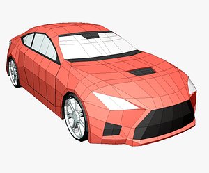 Low Poly Car Lexus RCF 3D model