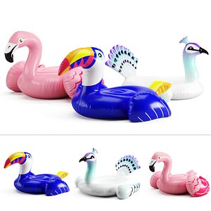 inflatable floats birds 3D model