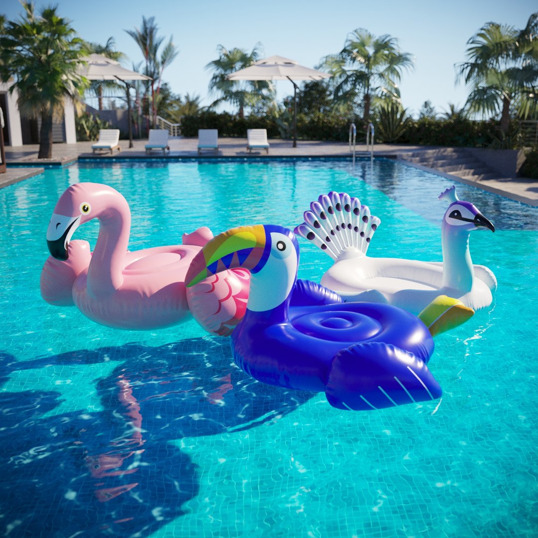 Inflatable Floats Birds 3D Model - TurboSquid 1533669