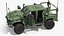 Camión militar Oshkosh L-ATV verde, preparado para Cinema 4D.
