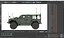 Camión militar Oshkosh L-ATV verde, preparado para Cinema 4D.