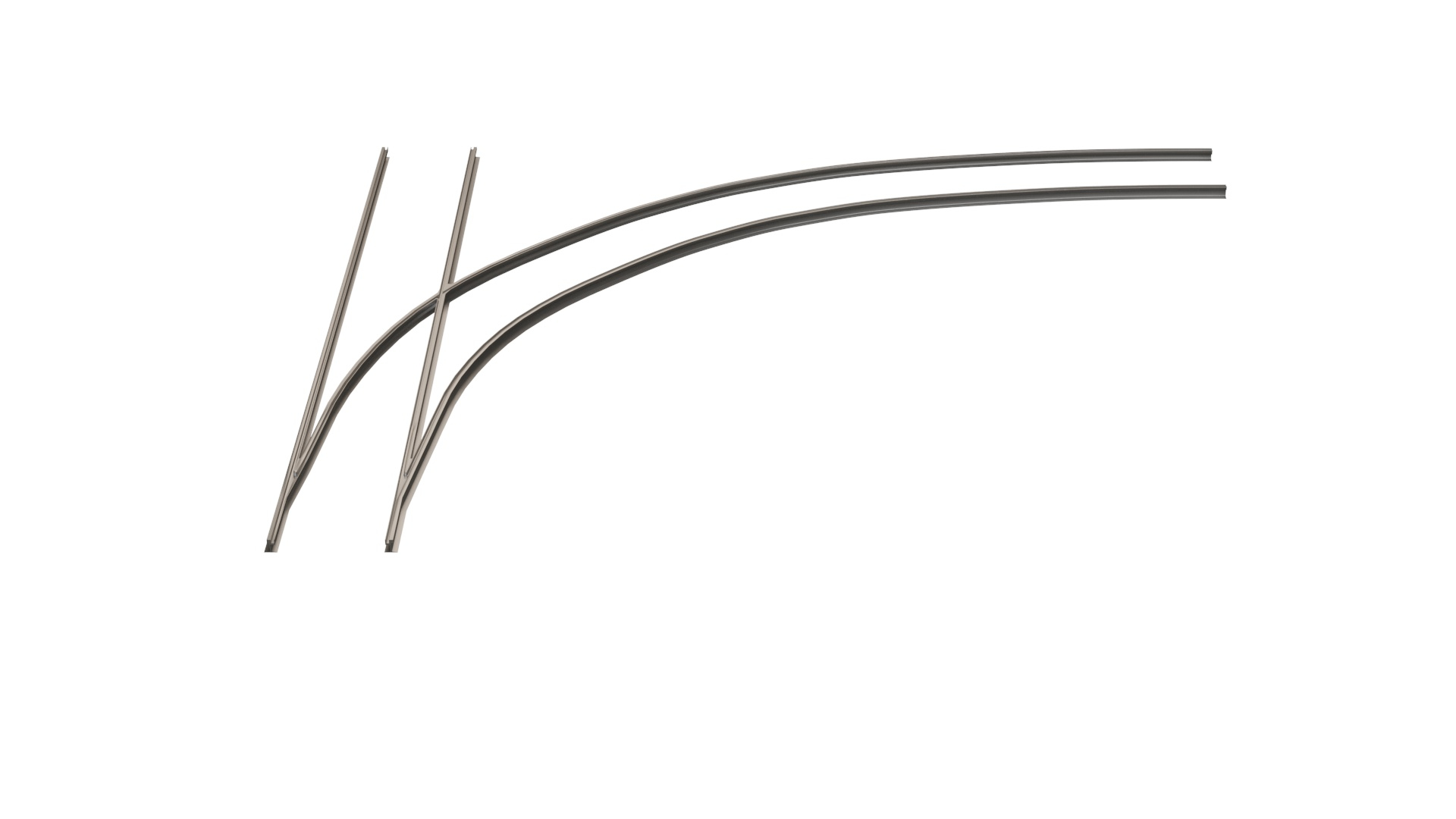 3D Tram Rails Element - Right Turn - TurboSquid 1961511
