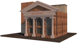 3d model building bank architecture