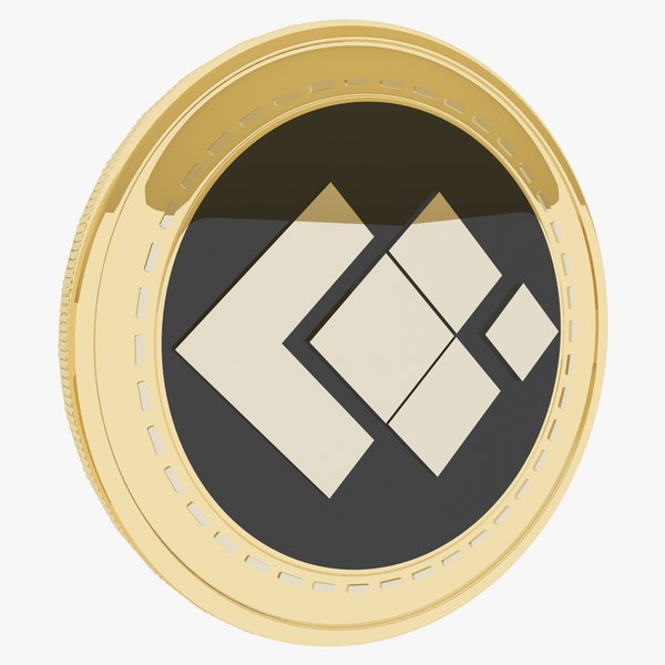 3D Blocktrade Cryptocurrency Gold Coin model