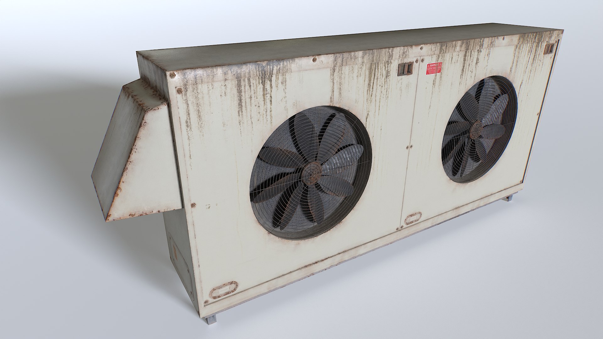 3D Model Rusty Rooftop AC Hvac Unit 4 - TurboSquid 2343459