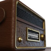 Vintage Wooden Radio PBR Game Ready Model FBX  Blend  1K Textures