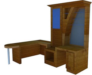 desk study 3D model