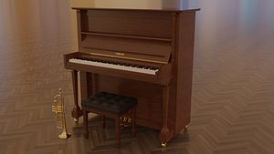 yamaha piano trumpet 3D model