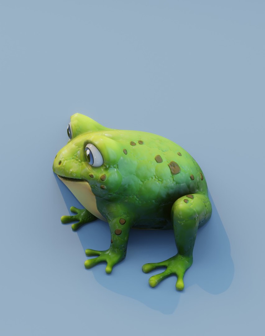 Cartoon Frog Rigged 3D Model - TurboSquid 1746069
