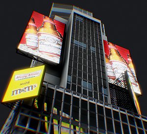 3D Times Square Building