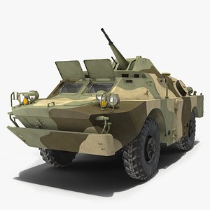 BRDM 2 Amphibious Vehicle 3D