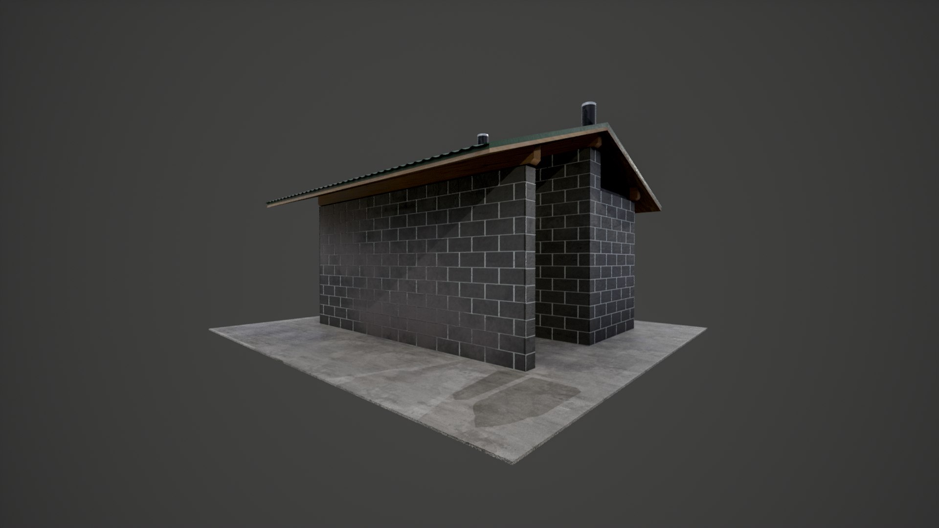 Cement Outhouse Model - TurboSquid 2268474