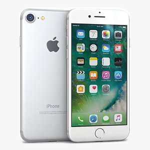 apple iphone 7 silver 3d 3ds