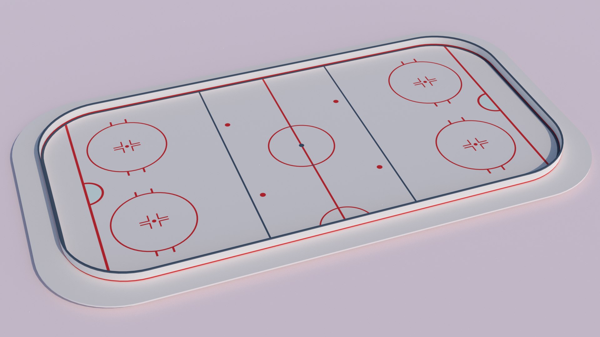 Cartoon Ice Hockey Rink Model - TurboSquid 1835001