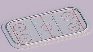 Cartoon Ice Hockey Rink