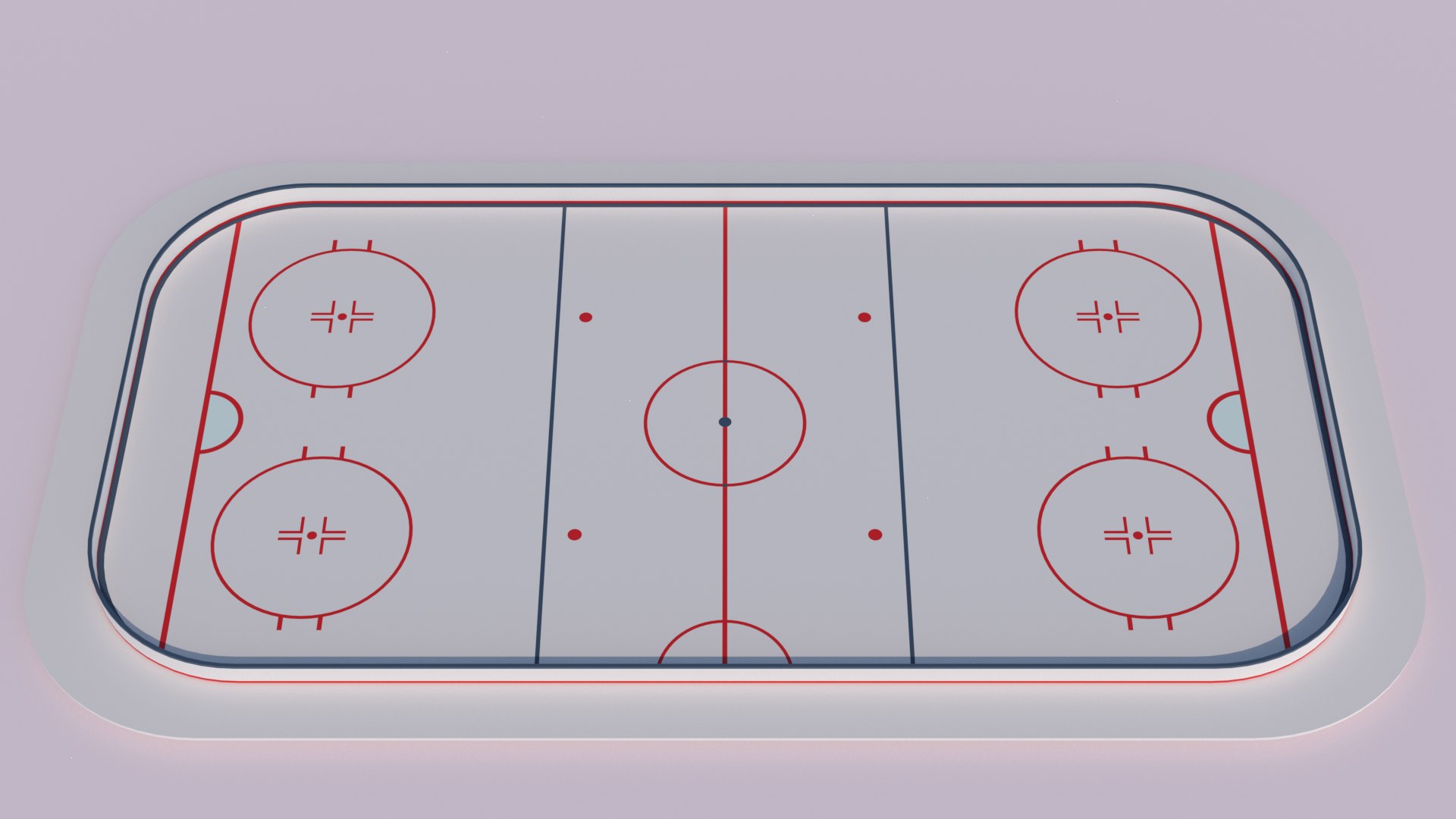 Cartoon Ice Hockey Rink Model - TurboSquid 1835001