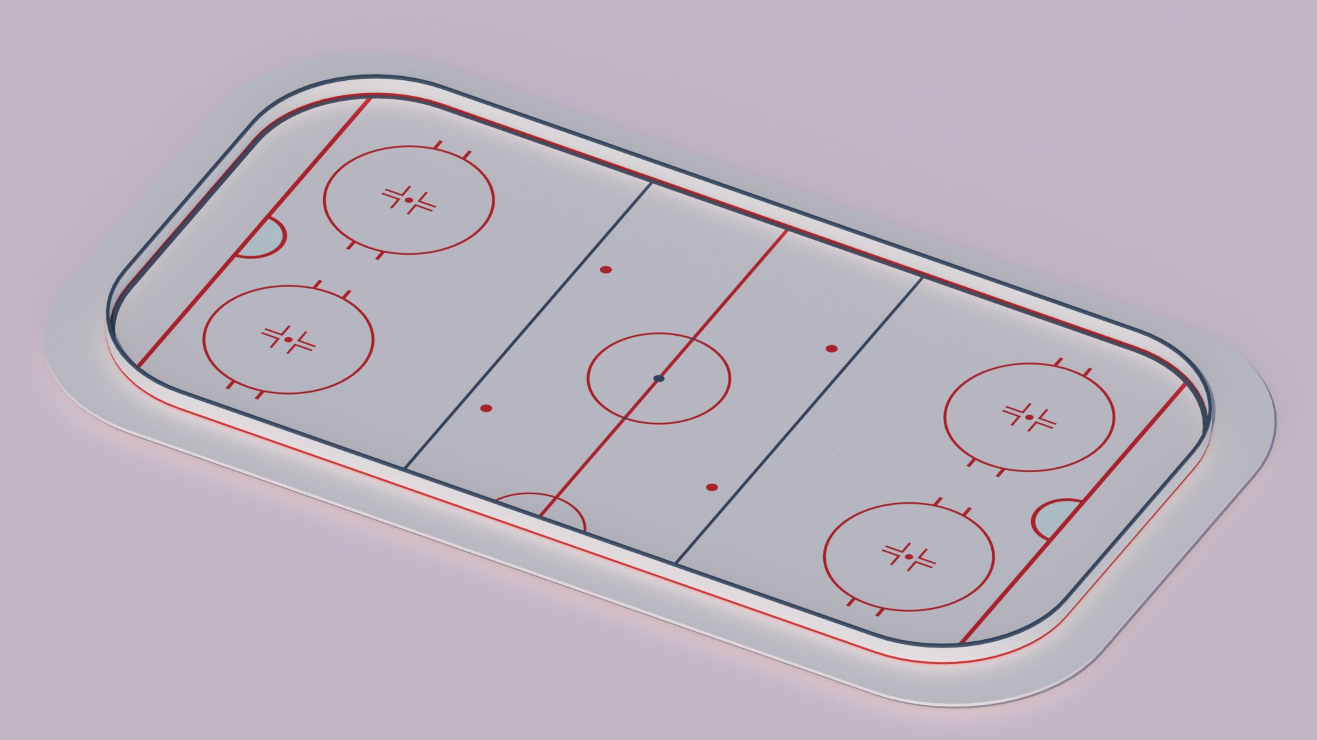 Cartoon Ice Hockey Rink Model - TurboSquid 1835001