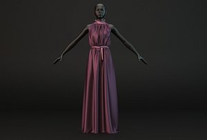 evening dress 3d model