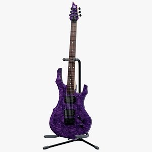 3D ESP LTD F Purple Electric Guitar PBR