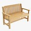 Gartenbank aus Holz im Freien