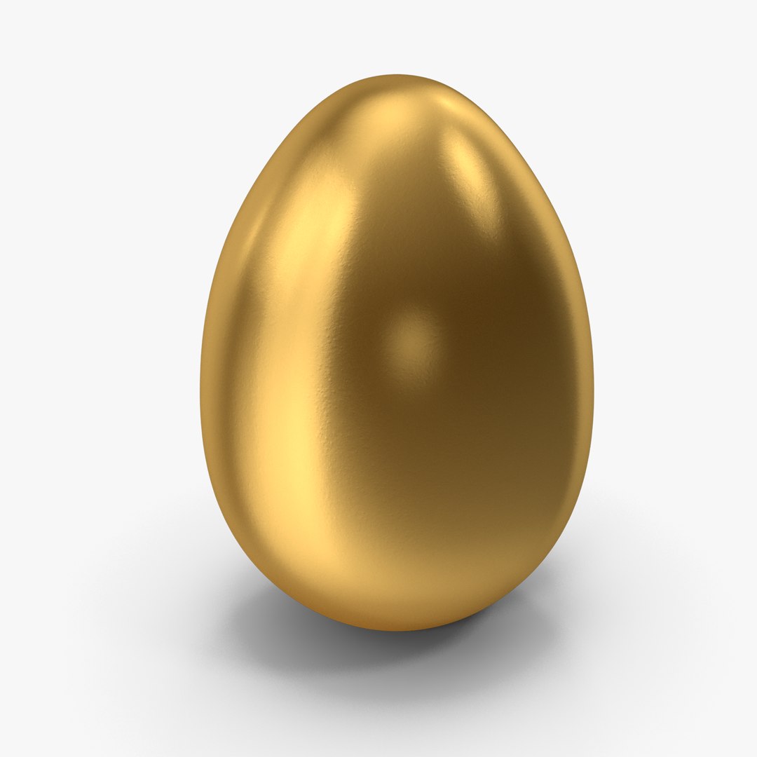 3D Gold Egg model - TurboSquid 1865211