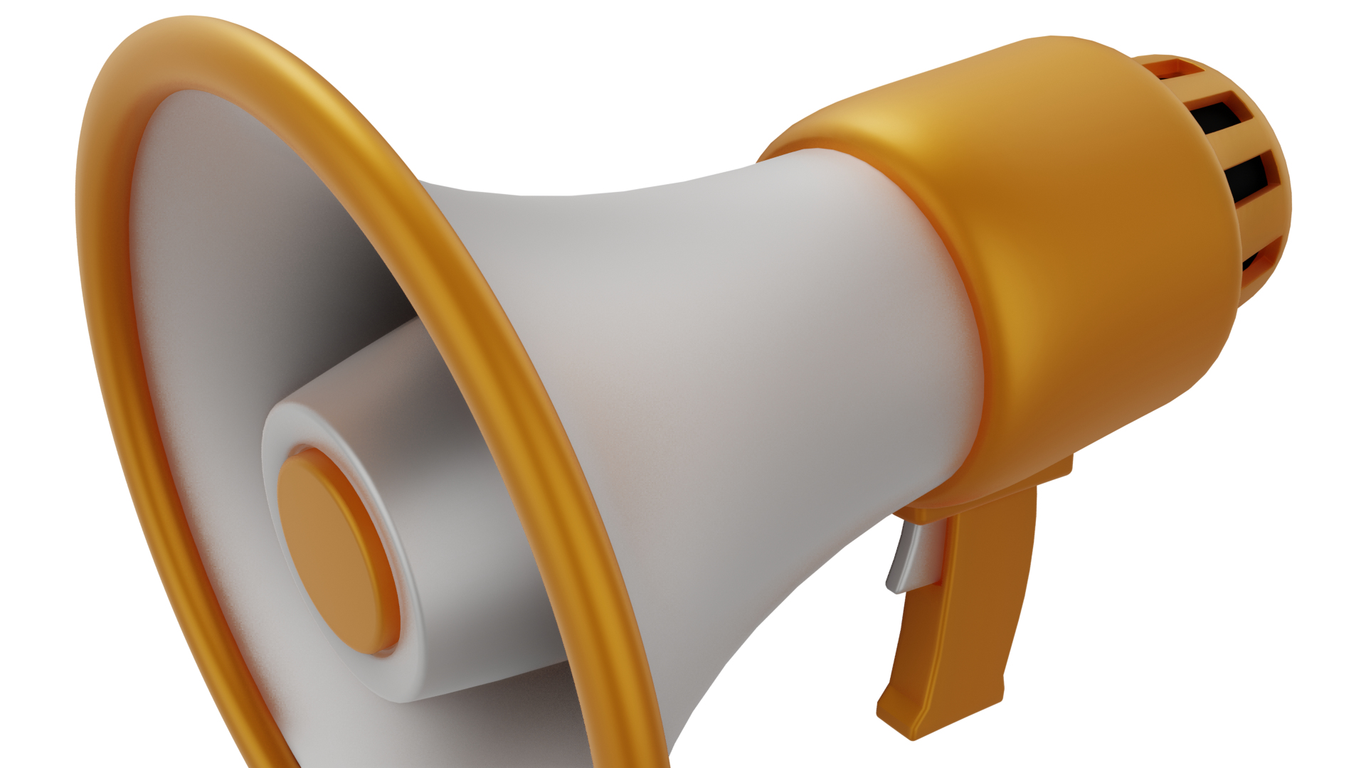 Megaphone yellow 3D TurboSquid 1676461