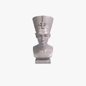 Nefertiti Bust Sculpture 3D Print Model STL File Printable Bust