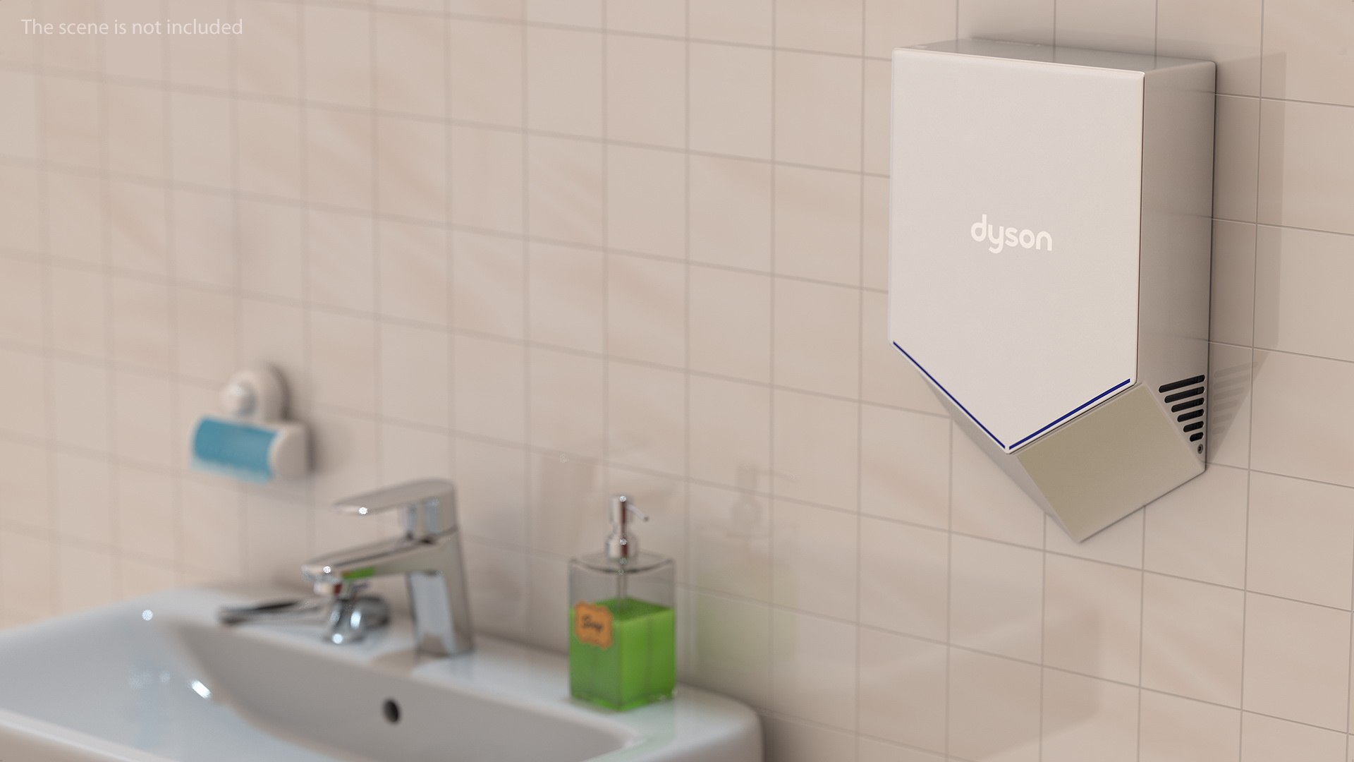 Hand Dryer Dyson Airblade Metalic 3D model preview