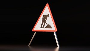Road Work Warning Sign