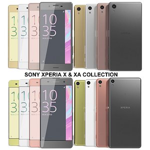 realistic sony xperia x 3d model
